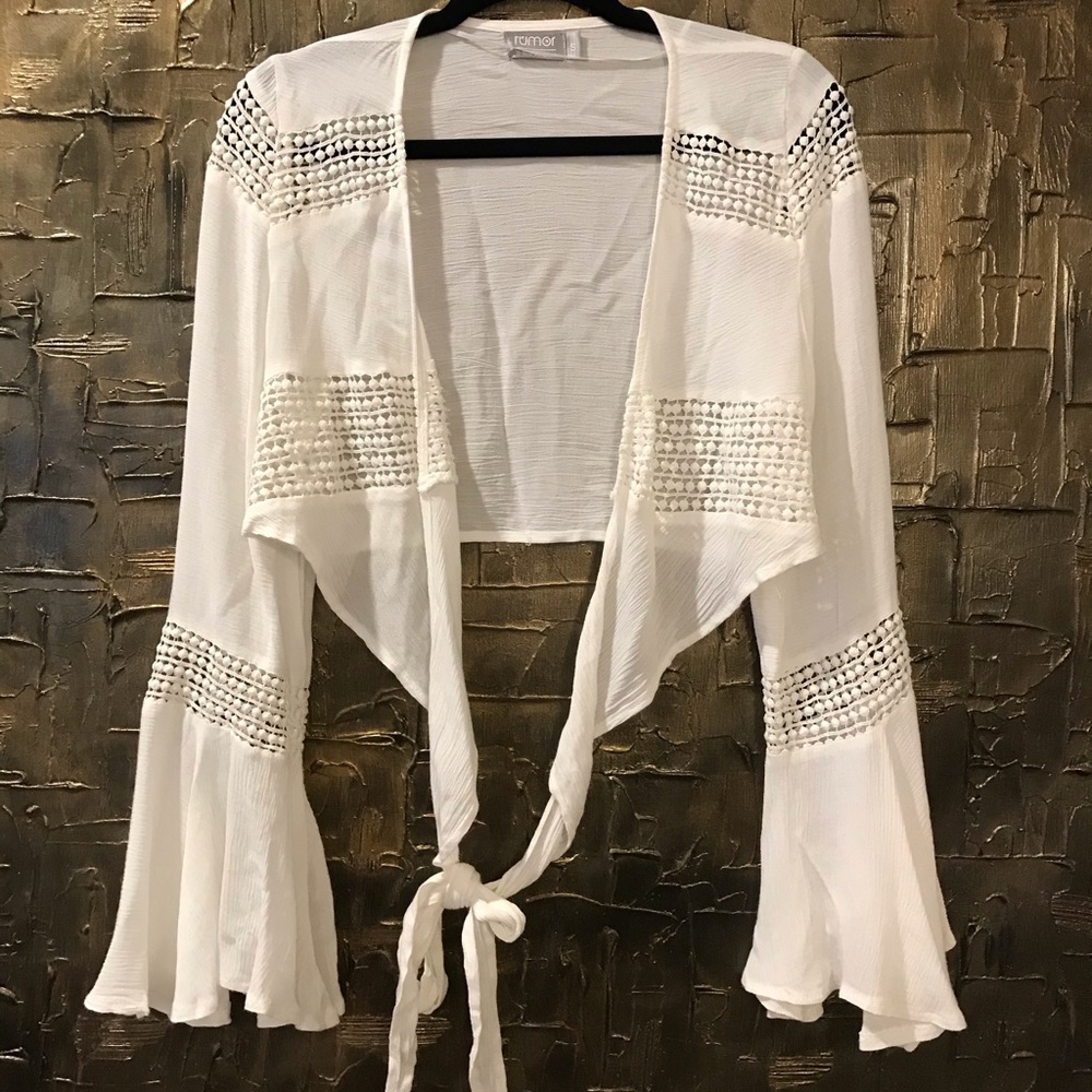 LF Rumor Boutique Wrap Crop Top Size Small